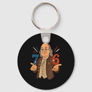 Chaveiro 1776 Engraçado Benjamin Ben Franklin Meme Seis Set