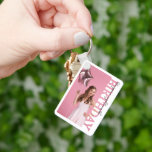 Chaveiro 18th Birthday Photo college Party<br><div class="desc">18th Birthday Photo Keepsake Keyring Celebrate an 18th birthday with this personalised photo keepsake keyring, featuring a modern rectangular photo frame with “BIRTHDAY” cut out along the side. Add your favourite photo and customise the text [Name]’s 18th to create a memorable keepsake that family, friends, or the birthday teen can...</div>