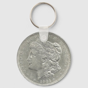 Chaveiro 1921 Morgan Silver Dollar Key Chain