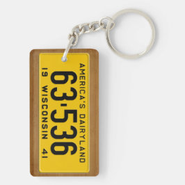 Chaveiro 1941 da matrícula do vintage de Wisconsin