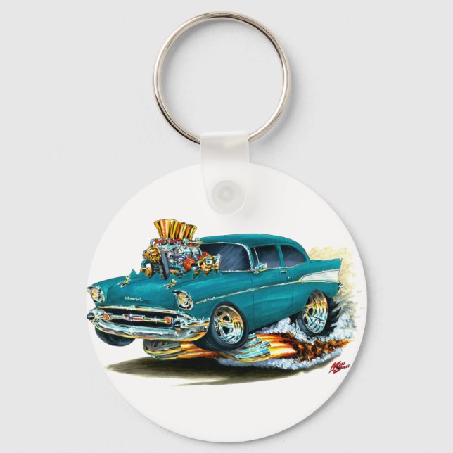 Chaveiro 1957 Chevy 150-210 Teal Car (Frente)