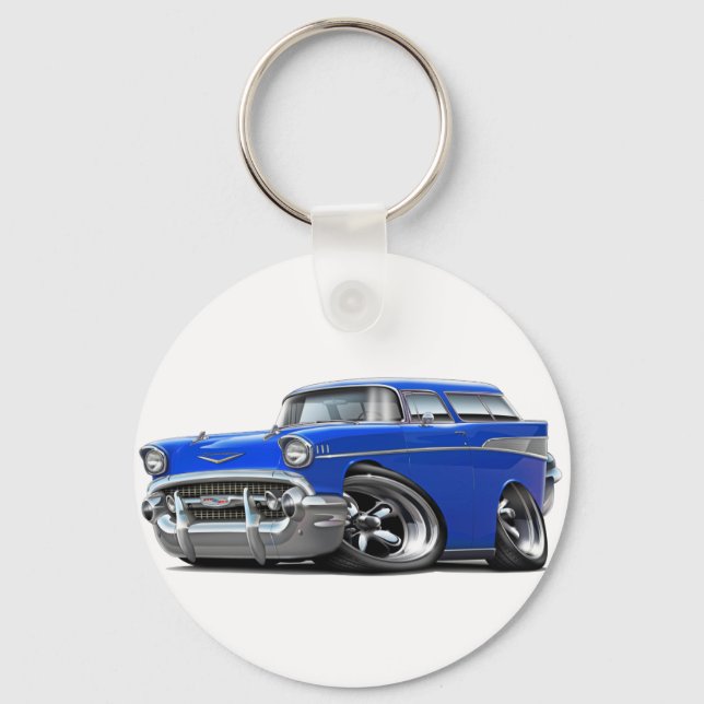Chaveiro 1957 Chevy Nomad Blue Hot Rod (Frente)