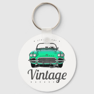 Chaveiro 1961 Chevy Corvette Classic Car Vintage Garage