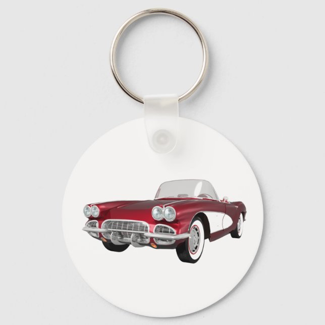 Chaveiro 1961 Corvette C1: Candy Apple Finish: (Frente)