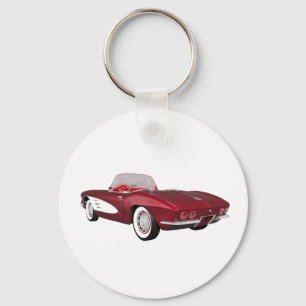 Chaveiro 1961 Corvette C1: Candy Apple Finish: