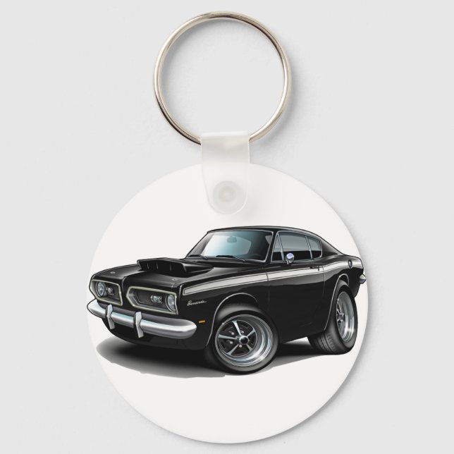 Chaveiro 1967-69 Carro Branco-Negro-Barracuda (Frente)