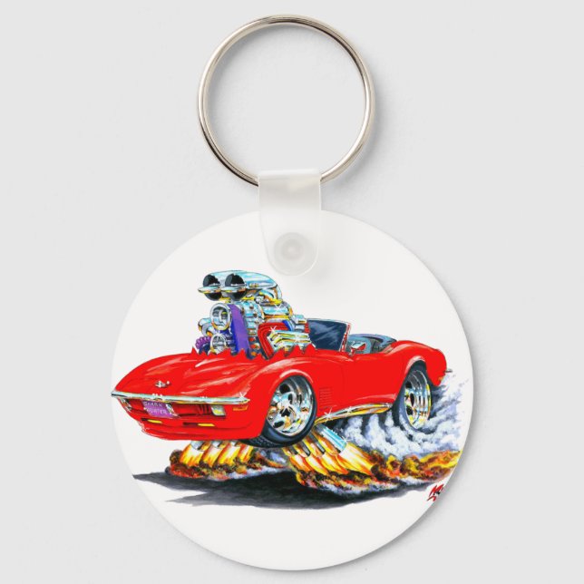 Chaveiro 1968-72 Corvette Red Convertible (Frente)