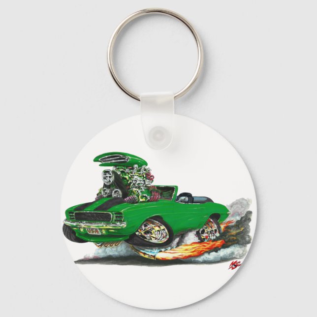Chaveiro 1969 Camaro RS SGreen-Black Convertível (Frente)