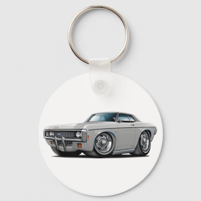 Chaveiro 1969 - Impala Silver-Black Top Car (Frente)