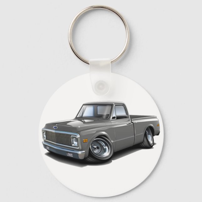 Chaveiro 1970-72 Caminhão de Cinza Chevy C10 (Frente)