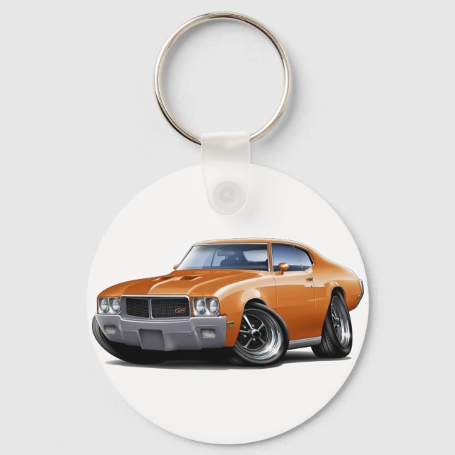 Chaveiro 1970-72 Carro Laranja Buick GS (Frente)