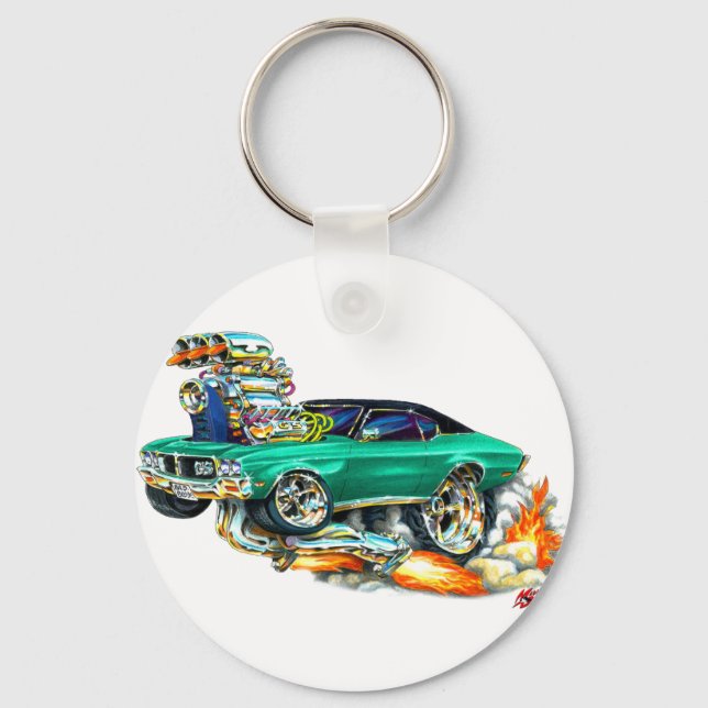 Chaveiro 1970-72 Carro Verde Buick GS (Frente)