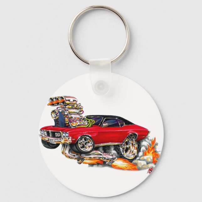 Chaveiro 1970-72 Carro Vermelho Buick GS (Frente)