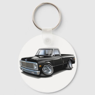 Chaveiro 1970-72 Chevy C10 Black-White Top Truck
