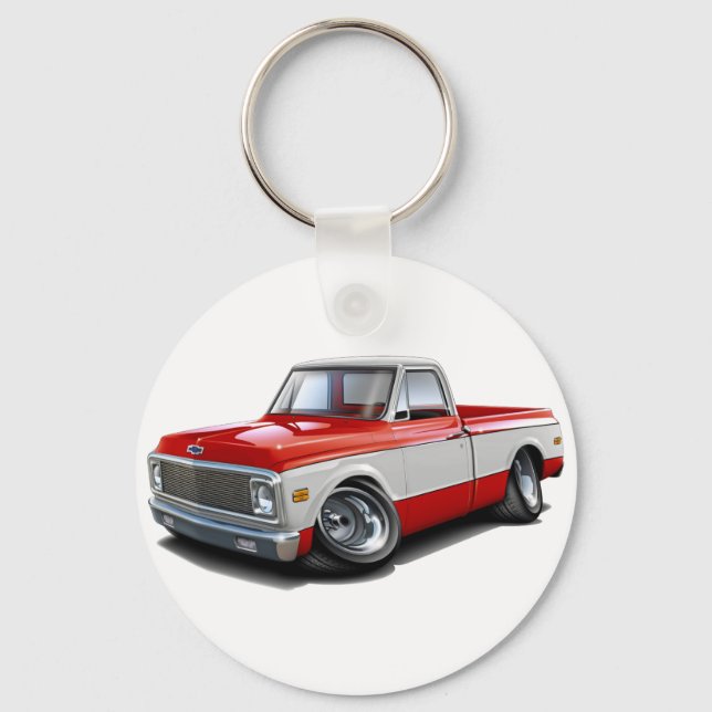 Chaveiro 1970-72 Chevy C10 Caminhão Branco (Frente)