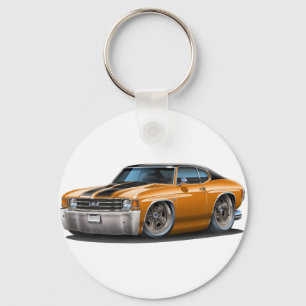 Chaveiro 1971-72 Chevelle Orange-Black Top Car
