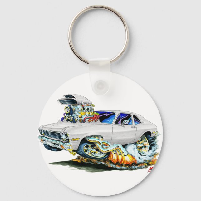 Chaveiro 1971-74 Carro Branco Nova (Frente)