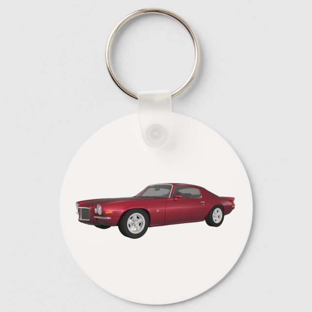 Chaveiro 1972 Camaro: Muscle Car: Candy Apple Finish: (Frente)
