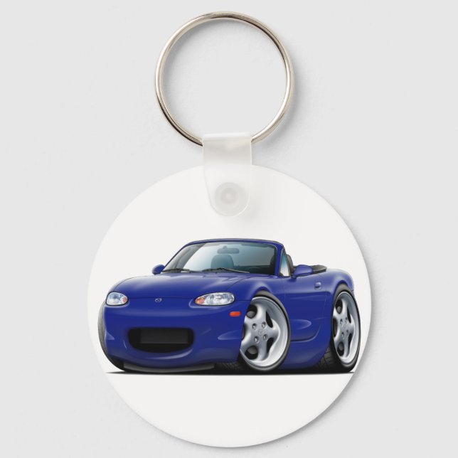 Chaveiro 1999-05 Carro Azul Escuro Miata (Frente)