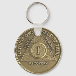 Chaveiro 1 ano NOME PERSONALIZADO Medallion Sober