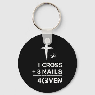 Chaveiro 1 cruz 3 pregos perdoados fé cristã páscoa t