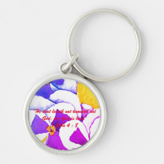 Chaveiro 1 John 4:8 "— para Deus é o amor." Chave de verdad