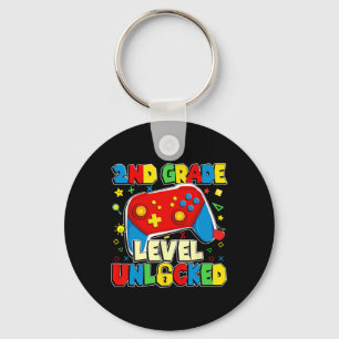 Chaveiro 2º Nível Desbloqueado Camisas Engraçadas de Gamer