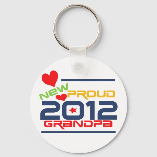 Chaveiro 2012 t-shirt e presentes orgulhosos do vovô (Frente)