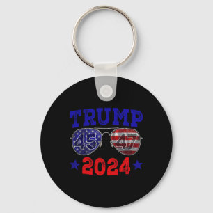 Chaveiro 2024 45 47 Bandeira Americana Trump 2024