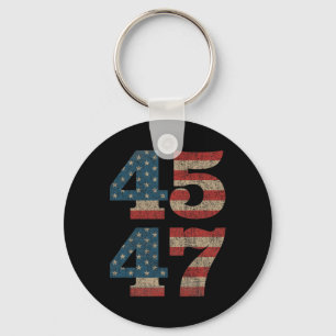 Chaveiro 2024 45 47 Vintage American Flag Retro 4547 Trump