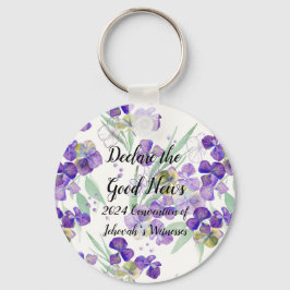 Chaveiro 2024 JW Declare the Good News customize watercolor