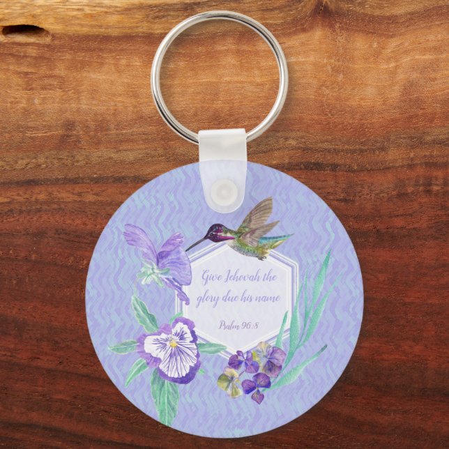 Chaveiro 2025 year text Give Jehovah glory (Frente)