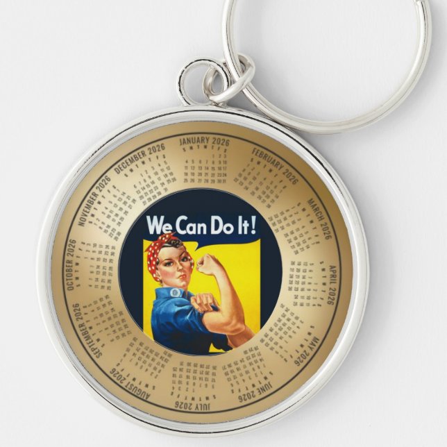 Chaveiro 2026 Calendar Keychain We Can Do It (Frente)
