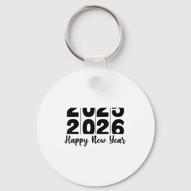 Chaveiro 2026 Happy New Year Bold Numbers Celebration Party (Frente)