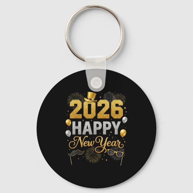 Chaveiro 2026 New Years Eve For Womens Men Mom Kids Happy N (Frente)