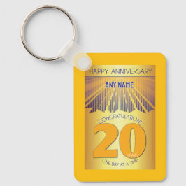 Chaveiro 20 Year Sober Anniversary | Golden Ray 12 Step