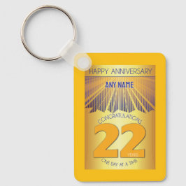 Chaveiro 22 Year Sober Anniversary | Golden Ray 12 Step