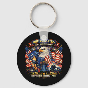 Chaveiro 250º Aniversário EUA 1776–2026 Patrimônio American