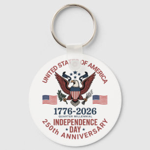Chaveiro 250.º Aniversário 4 de julho - Patriótico Vintage