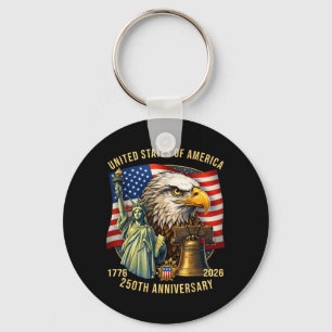 Chaveiro 250 Anos 1776-2026 250º Aniversário Águia Liberdad