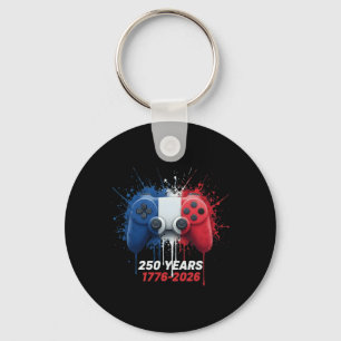Chaveiro 250 Anos 1776-2026 250º Aniversário Jogos Gamer Vi