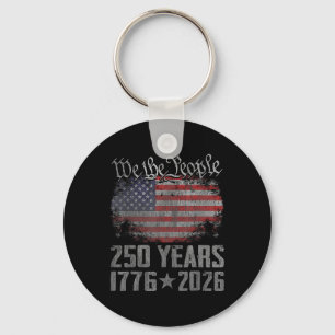Chaveiro 250 Anos 1776 2026 Bandeira Americana Vintage 250º