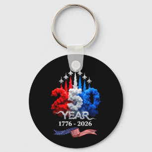 Chaveiro 250 Anos Americano 1776 2026 250º Aniversário 4º d