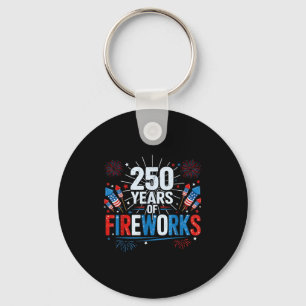 Chaveiro 250 anos de fogos de artifício 1776-2026 semiquinc