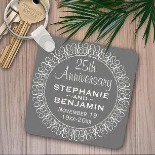 Chaveiro 25o Aniversário de casamento personalizado