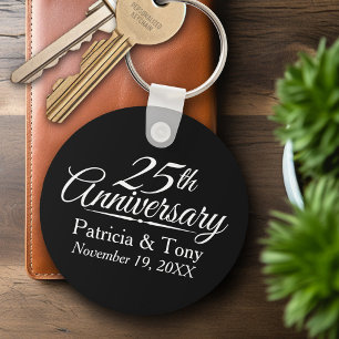 Chaveiro 25o Aniversário de casamento personalizado