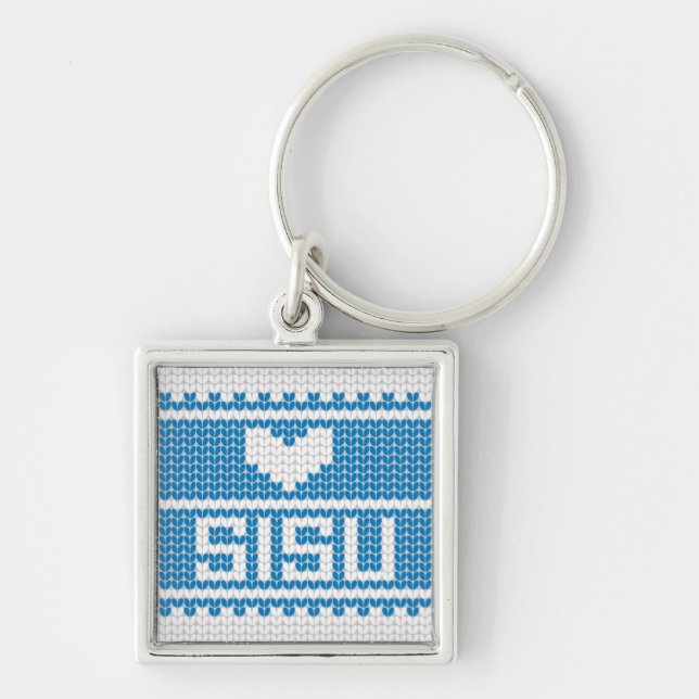 Chaveiro 2 da malha do coração de Sisu (Frente)