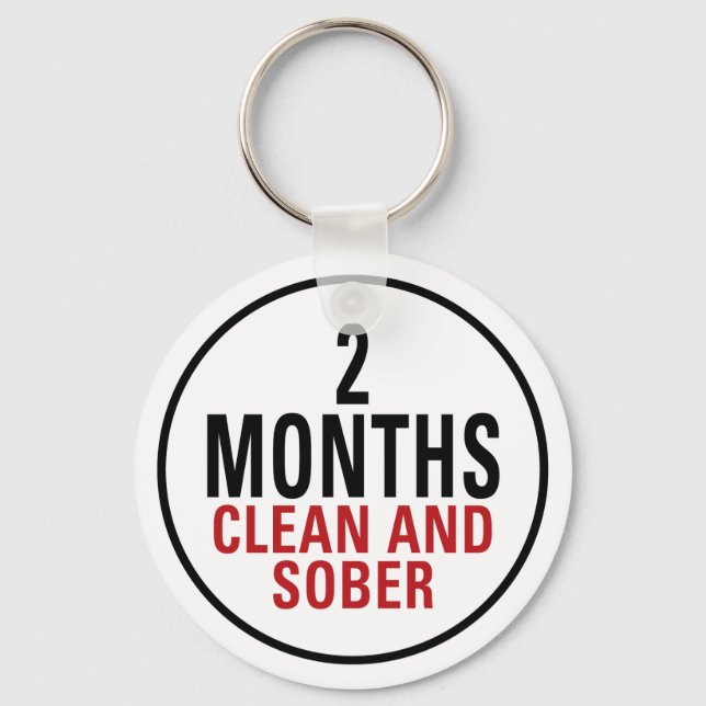 Chaveiro 2 Meses Limpo e Sober (Frente)