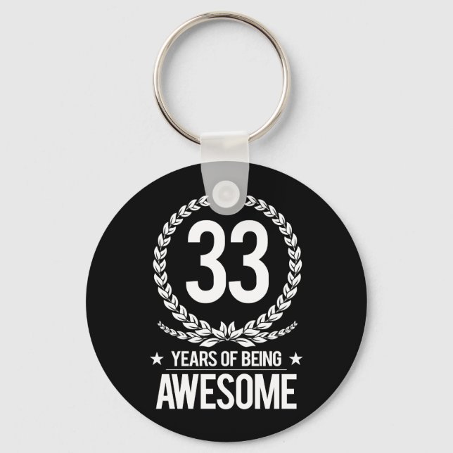 Chaveiro 33º Aniversário (33 Anos De Incrível) (Frente)