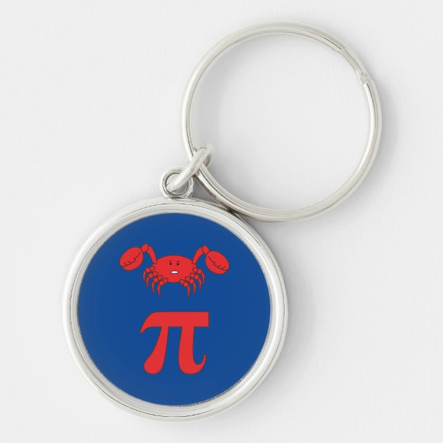 Chaveiro 3.14 Piada De Matemática Engraçada Pie Pun Crab (Frente)